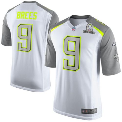 Nike New Orleans Saints #9 Drew Brees White Pro Bowl Men's Stitched NFL Elite Team Carter Jersey