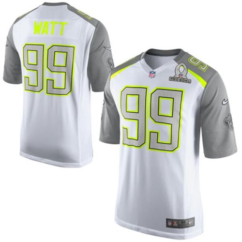 Nike Houston Texans #99 J.J. Watt White Pro Bowl Men's Stitched NFL Elite Team Carter Jersey
