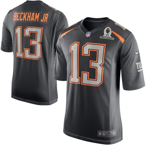 Nike New York Giants #13 Odell Beckham Jr Grey Pro Bowl Men's Stitched NFL Elite Team Irvin Jersey