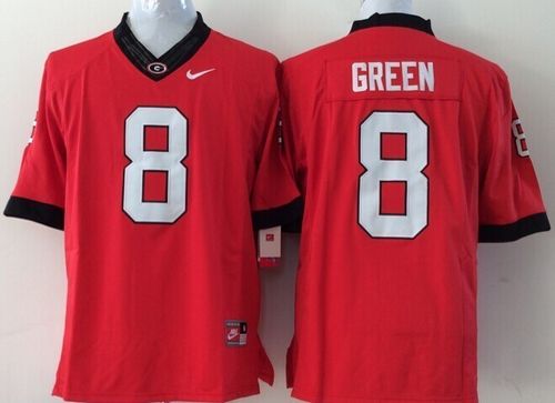 Youth Georgia Bulldogs #8 A.J. Green Red Stitched NCAA Jersey