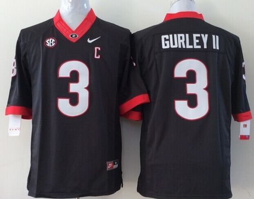 Youth Georgia Bulldogs #3 Todd Gurley II Black Stitched NCAA Jersey