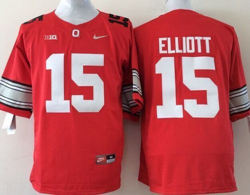 Youth Ohio State Buckeyes #15 Ezekiel Elliott Red Stitched NCAA Jersey
