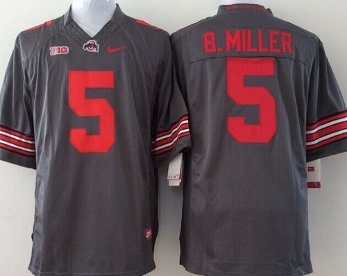 Youth Ohio State Buckeyes #5 Braxton Miller Grey Stitched NCAA Jersey