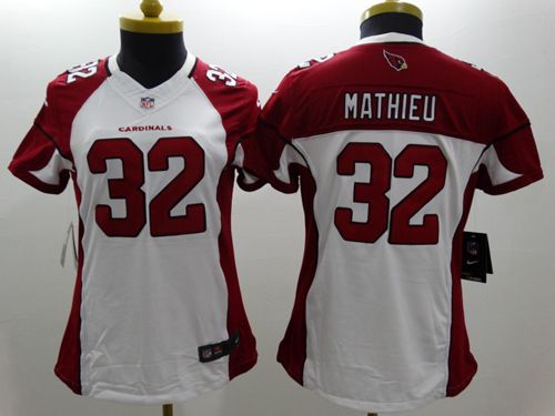 Women's Nike Arizona Cardinals #32 Tyrann Mathieu White Stitched NFL Limited Jersey