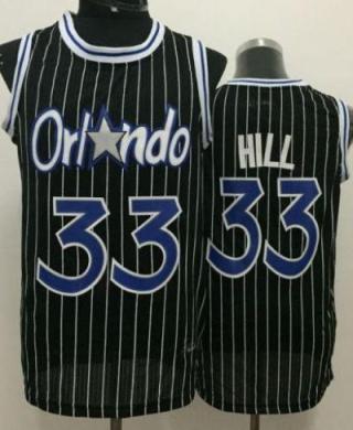 Orlando Magic #33 Grant Hill Black Throwback Stitched NBA Jersey