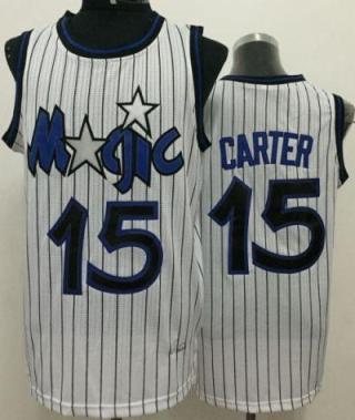 Orlando Magic #15 Vince Carter White Throwback Stitched NBA Jersey