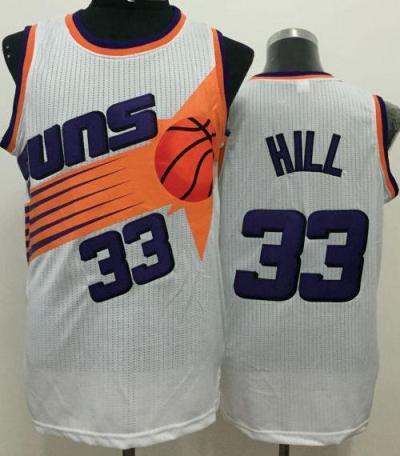 Phoenix Suns #33 Grant Hill White Throwback Stitched NBA Jersey