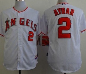 Angels of Anaheim #2 Erick Aybar White Cool Base Stitched Baseball Jersey