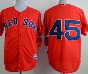 Boston Red Sox #45 Pedro Martinez Red Cool Base Stitched Baseball Jersey