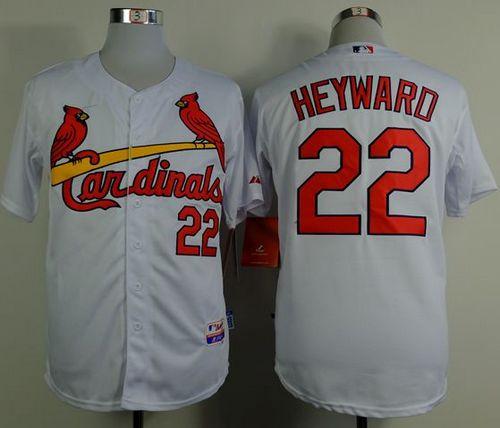 St. Louis Cardinals #22 Jason Heyward White Cool Base Stitched Baseball Jersey