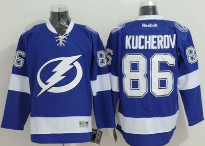 Tampa Bay Lightning #86 Nikita Kucherov Blue Stitched NHL Jersey