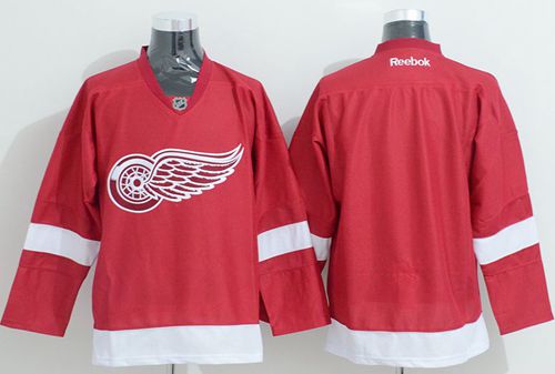 Detroit Red Wings Blank Stitched Red NHL Jersey