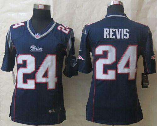 Nike New England Patriots #24 Darrelle Revis Navy Blue Team Color Men's Stitched NFL Game Jersey