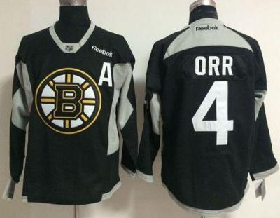 Boston Bruins #4 Bobby Orr Black Practice Stitched NHL Jersey