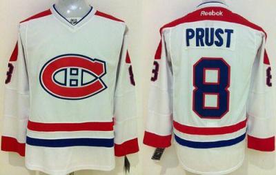 Montreal Canadiens #8 Brandon Prust White Stitched NHL Jersey