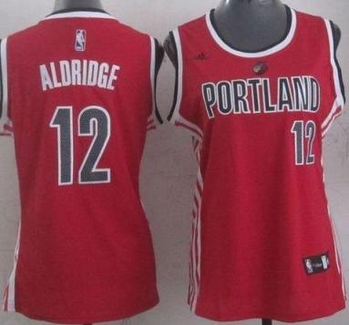 Women's Portland Trail Blazers #12 Lamarcus Aldridge Red Alternative Stitched NBA Jersey
