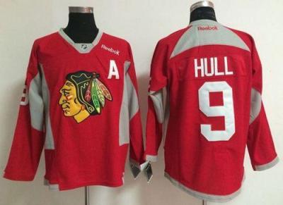 Chicago Blackhawks #9 Bobby Hull Red Practice Stitched NHL Jersey