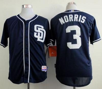 San Diego Padres #3 Derek Norris Navy Blue Cool Base Stitched Baseball Jersey