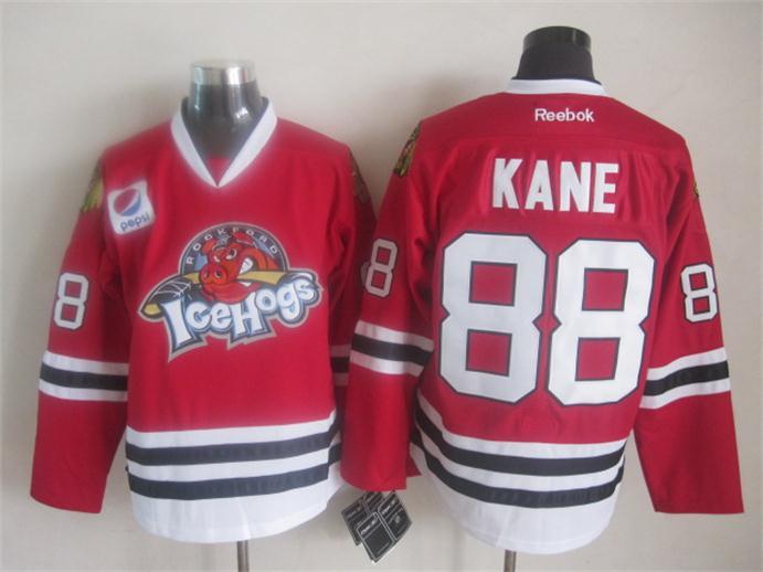 Chicago Blackhawks #88 Patrick Kane Red AHL Rockford IceHogs ICE Hockey Jerseys