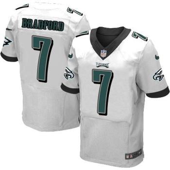 Nike Philadelphia Eagles #7 Sam Bradford White Men's Stitched NFL Elite Jersey