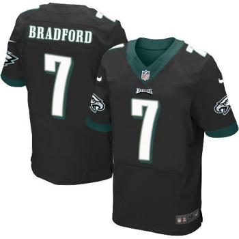 Nike Philadelphia Eagles #7 Sam Bradford Black Alternate Men's Stitched NFL Elite Jersey
