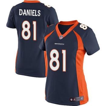 Women's Nike Denver Broncos #81 Owen Daniels Blue Alternate NFL Elite Jersey
