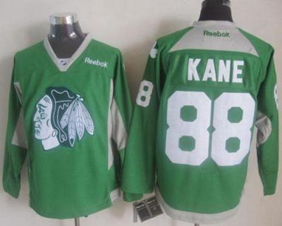 Blackhawks #88 Patrick Kane Green Practice Stitched NHL Jersey