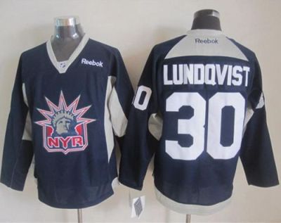 Rangers #30 Henrik Lundqvist Navy Blue Practice Stitched NHL Jersey