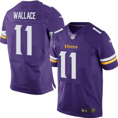 Nike Vikings #11 Mike Wallace Purple Team Color Men's Stitched NFL Elite Jersey