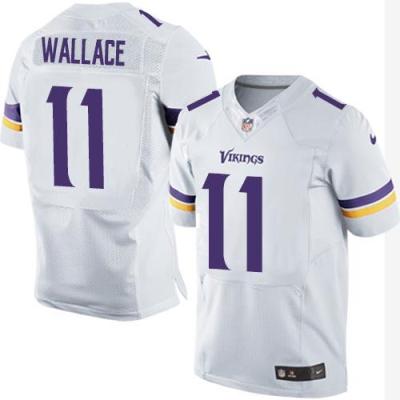 Nike Vikings #11 Mike Wallace White Men's Stitched NFL Elite Jersey