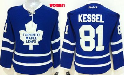 Women's Maple Leafs #81 Phil Kessel Blue Home Stitched NHL Jersey