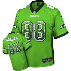 Nike Seattle Seahawks #88 Jimmy Graham Green Stitched NFL Elite Drift Fashion Jersey
