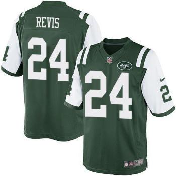 Nike New York Jets #24 Darrelle Revis Green Team Color Men's Stitched NFL Limited Jersey