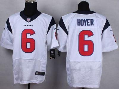 Nike Houston Texans #6 Brian Hoyer White Men's Stitched NFL Elite Jersey