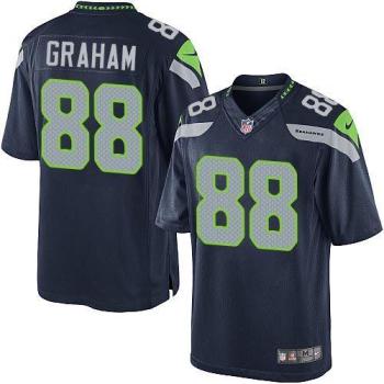 Nike Seattle Seahawks #88 Jimmy Graham Steel Blue Stitched NFL Limited Jersey