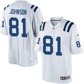 Nike Indianapolis Colts #81 Andre Johnson White Men's Stitched NFL Game Jersey