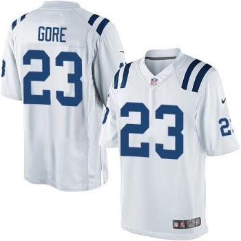Nike Indianapolis Colts #23 Frank Gore White Men's Stitched NFL Game Jersey