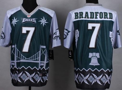 Nike Philadelphia Eagles #7 Sam Bradford Green Noble Fashion Stitched NFL Elite Jersey