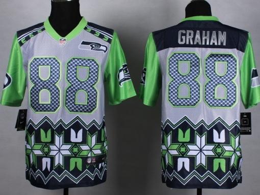 Nike Seattle Seahawks #88 Jimmy Graham Green Noble Fashion Stitched NFL Elite Jersey