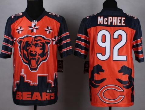 Nike Chicago Bears #92 Pernell McPhee Orange Noble Fashion Stitched NFL Elite Jersey