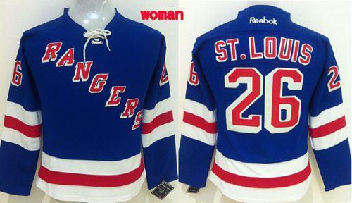Women's New York Rangers #26 Martin St.Louis Blue Home Stitched NHL Jersey