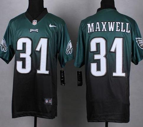 Nike Philadelphia Eagles #31 Byron Maxwell Green Black Elite Fadeaway Fashion NFL Jerseys