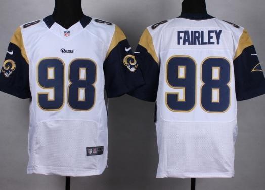 Nike St. Louis Rams #98 Nick Fairley White Stitched NFL Elite Jersey