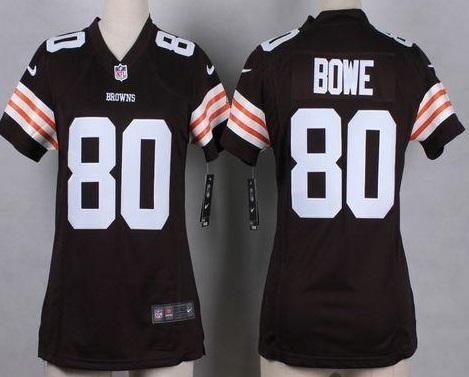 Women's Nike Cleveland Browns #80 Dwayne Bowe Brown Team Color Stitched NFL Jerseys