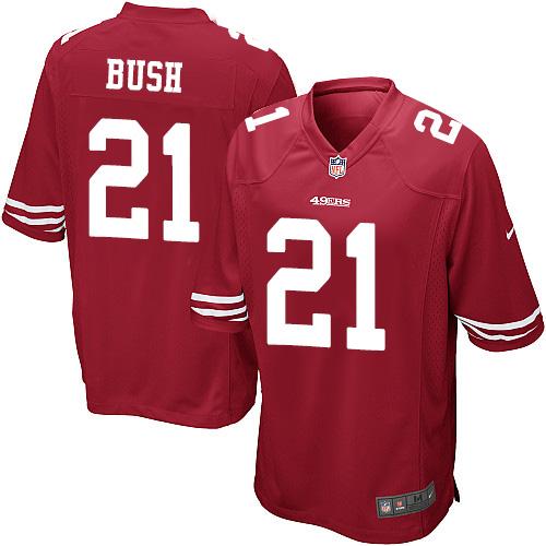 Youth Nike San Francisco 49ers #21 Reggie Bush Red Team Color Stitched NFL Jersey
