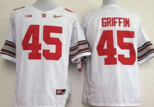 Ohio State Buckeyes #45 Archie Griffin White Limited Stitched NCAA Jersey
