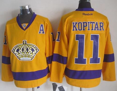 Los Angeles Kings #11 Anze Kopitar Gold Alternate Stitched NHL Jersey