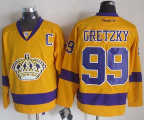 Los Angeles Kings #99 Wayne Gretzky Gold Alternate Stitched NHL Jersey