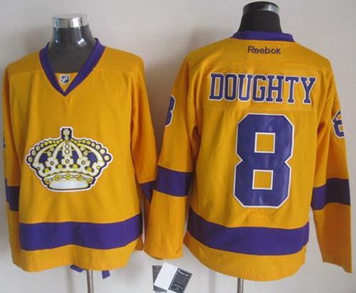 Los Angeles Kings #8 Drew Doughty Gold Alternate Stitched NHL Jersey
