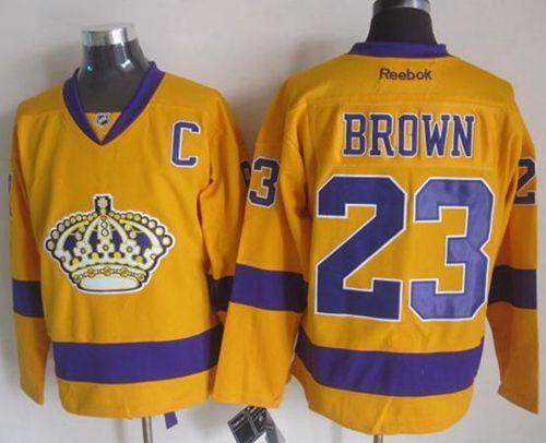 Los Angeles Kings #23 Dustin Brown Gold Alternate Stitched NHL Jersey